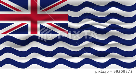 Waving flag of the country British Indian Ocean Territory. Vector illustration. 99209273
