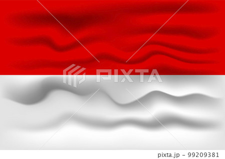 Waving flag of the country Indonesia. Vector illustration. Waving flag of the country Indonesia. Vector illustration. 99209381