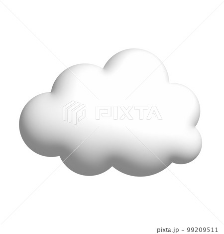 ぷっくり3Dの雲 アイコンのイラスト素材 [99209511] - PIXTA