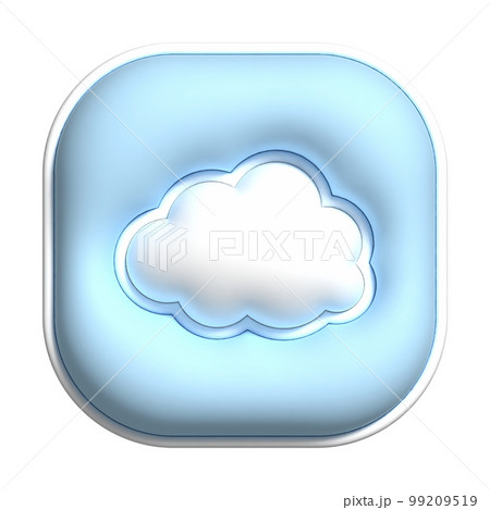 ぷっくり3Dの雲　アイコン 99209519