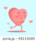 Heart loving cute character illustration 99210085
