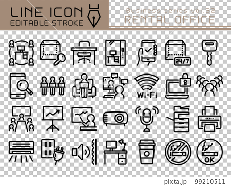 Line icon 商業系列第 32 卷出租辦公室聯合辦公空間 Line icon 商業系列第 32 卷出租辦公室聯合辦公空間 99210511