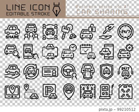 Line icon business series vol.31 car sharing 99210512