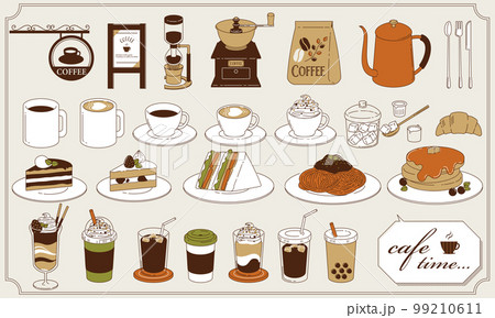 カフェで使えるイラスト素材集 99210611