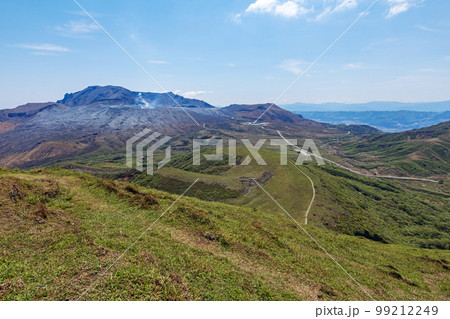 熊本県/ 杵島岳から見る阿蘇 中岳・阿蘇パノラマライン 99212249
