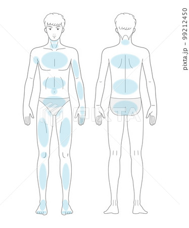 男性_タイプA_全身_部位マーク 99212450