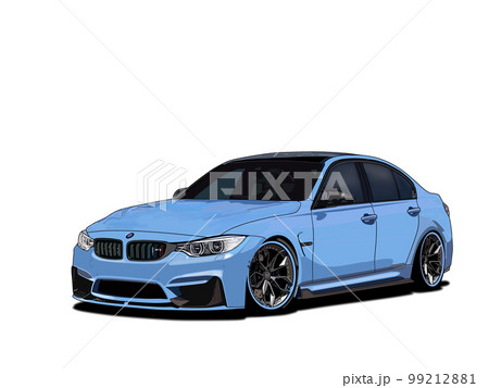 青いスポーツカー のイラスト素材 [99212881] PIXTA