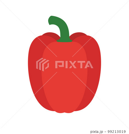 Red paprika pepper icon. Bell pepper. Vegetable from the garden. 99213019