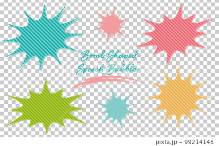 Colorful striped bomb frame set easy to use for flyers 99214148