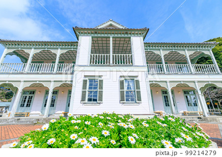 冬の三角西港とノースポール　熊本県宇城市 99214279