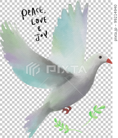 和平的象徵，鴿子水彩畫 99214940