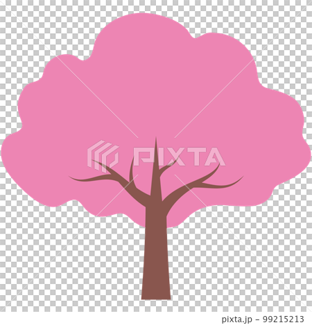 桜の木のイラスト(濃いピンク) 桜の木のイラスト(濃いピンク) 99215213
