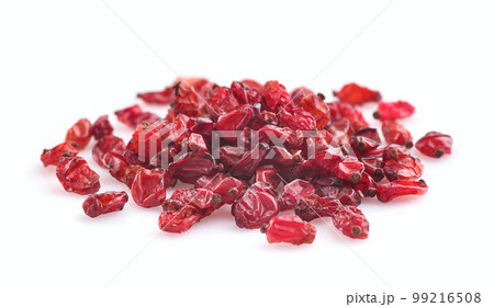 Dried berberis in closeup on white background 99216508