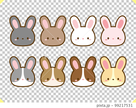 うさぎのイラスト素材セット 99217531