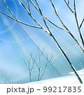 明るい雪景色 99217835