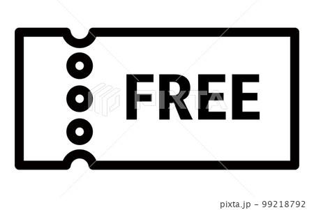 無料チケット、フリートライアルのアイコン 無料チケット、フリートライアルのアイコン 99218792
