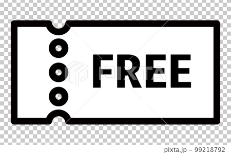 無料チケット、フリートライアルのアイコン 無料チケット、フリートライアルのアイコン 99218792