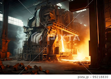 aluminum industry production in large factory or metallurgical plant, generative ai aluminum industry production in large factory or metallurgical plant, generative ai 99218830