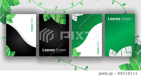 Cover Design Leaves Green Company Business, care for the environment concept Cover Design Leaves Green Company Business, care for the environment concept 99219111