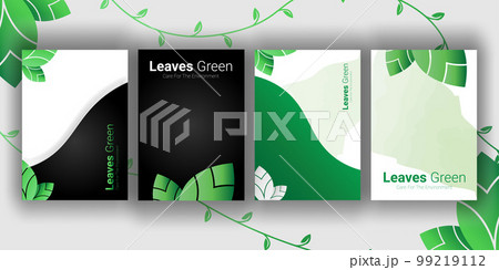 Cover Design Leaves Green Company Business, care for the environment concept Cover Design Leaves Green Company Business, care for the environment concept 99219112