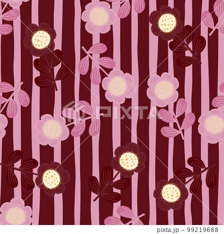 Seamless pattern with stylized flowers. Floral background. 99219688