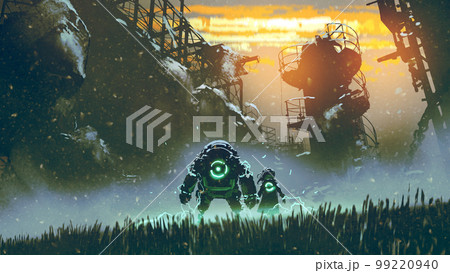 Abandoned city of robots 99220940