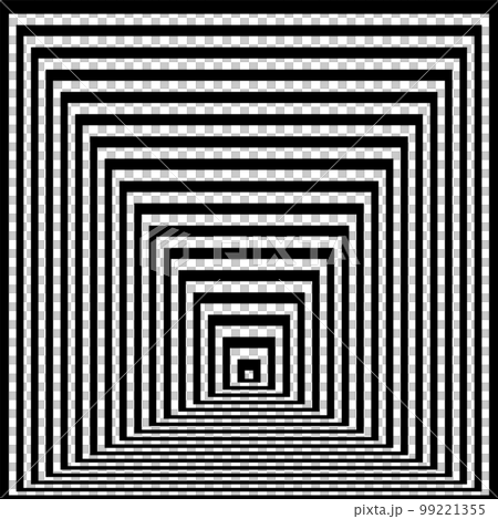 Abstract Geometric Op Art Design with 3D Illusion Effect. Vector Art. Abstract Geometric Op Art Design with 3D Illusion Effect. Vector Art. 99221355