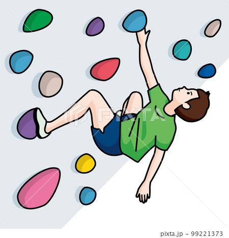 ボルダリングをする男性 99221373