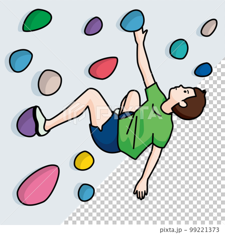 ボルダリングをする男性 99221373