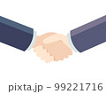 ビジネスマンの同士の握手のイラスト 99221716