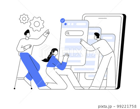 Wireframe abstract concept vector illustration. 99221758
