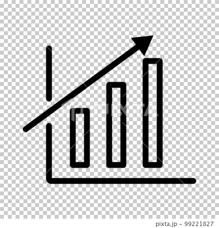 一個簡單的條形圖。統計和增長。向量。 99221827