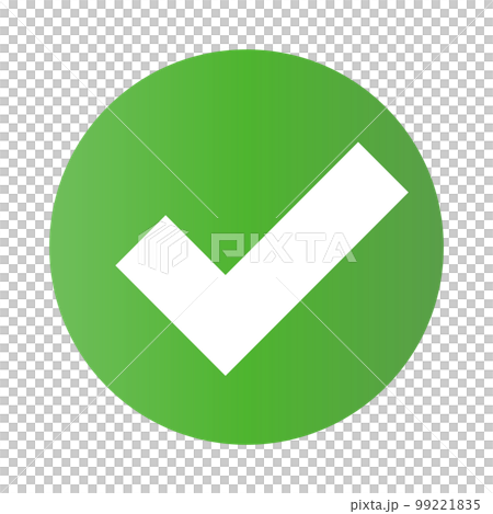 Green gradient checkbox icon. authentication or authorization. vector. 99221835