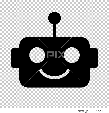 ロボットのシルエットアイコン。マシン。ベクター。 99222080