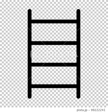 シンプルなハシゴのアイコン。昇降用具。ベクター。 99222241