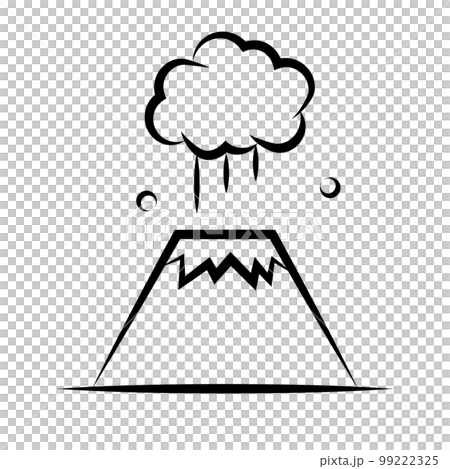 和風な噴火火山のアイコン。ベクター。 和風な噴火火山のアイコン。ベクター。 99222325