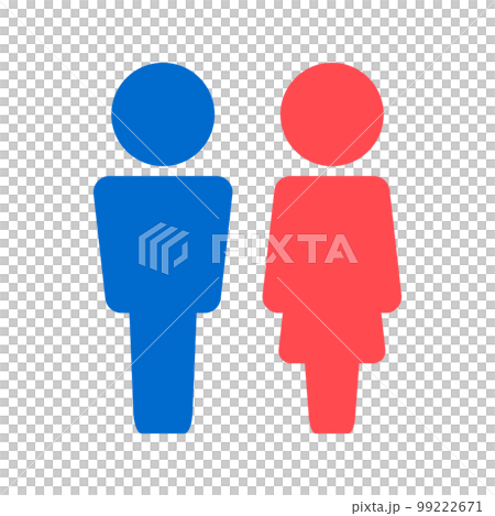 Male and female icons. Male and female toilet icon. vector. 99222671