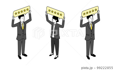 お客様の声のイラスト、顧客満足度のイメージ、ベクター 99222855