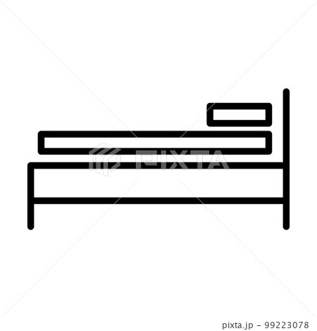 シンプルなベッドのアイコン。睡眠。宿泊施設。ベクター。 99223078