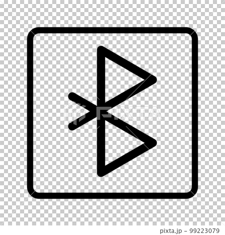 シンプルなBluetoothのボックスアイコン。ベクター。 99223079