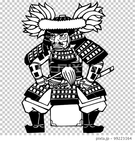 戦国武将・佐竹義重（モノクロ） 99223164
