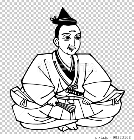 Sengoku warlord Ujiyasu Hojo (monochrome) 99223168