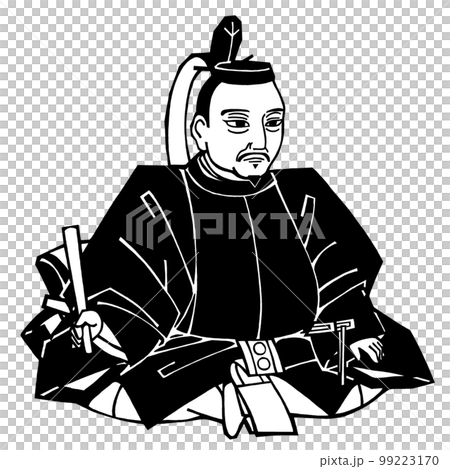戦国武将・北条氏政（モノクロ） 99223170