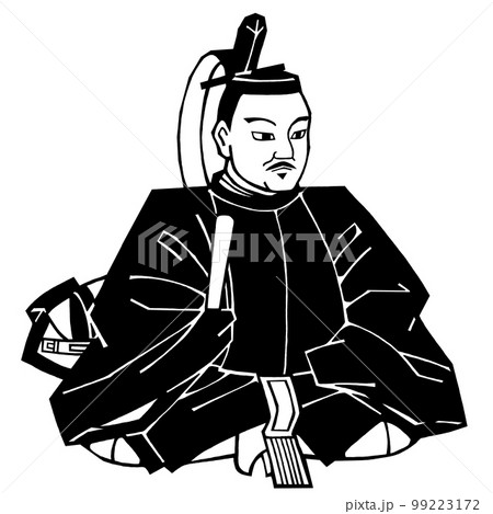 戦国武将・北条氏直（モノクロ） 99223172