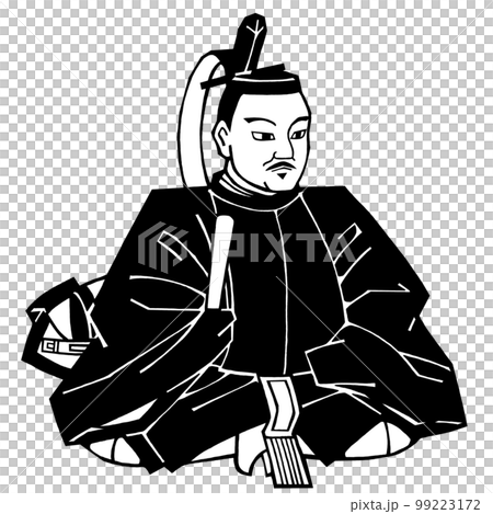 戦国武将・北条氏直（モノクロ） 99223172