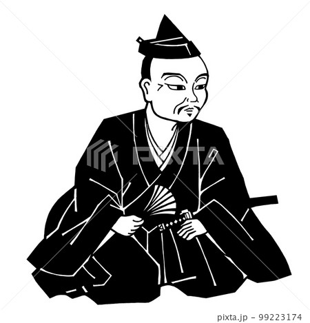 戦国武将・北条氏綱（モノクロ） 99223174