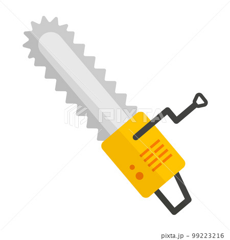 フラットデザインのチェンソーアイコン。電力工具。ベクター。 フラットデザインのチェンソーアイコン。電力工具。ベクター。 99223216