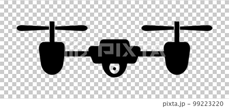 ドローンのシルエットアイコン。偵察機。無人機。ベクター。 99223220