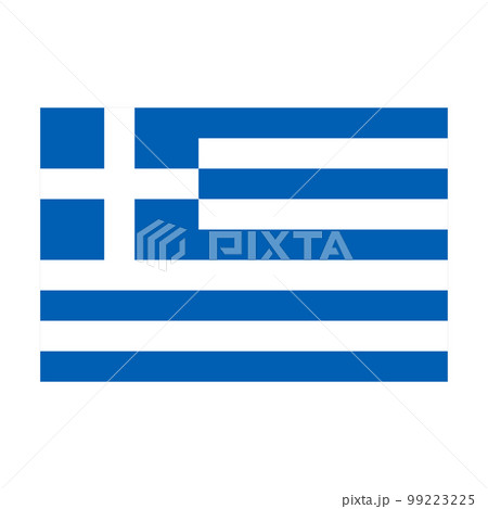 ギリシャ国旗のアイコン。ベクター。