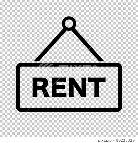 RENT tag icon. Looking for rental. vector. RENT tag icon. Looking for rental. vector. 99223329